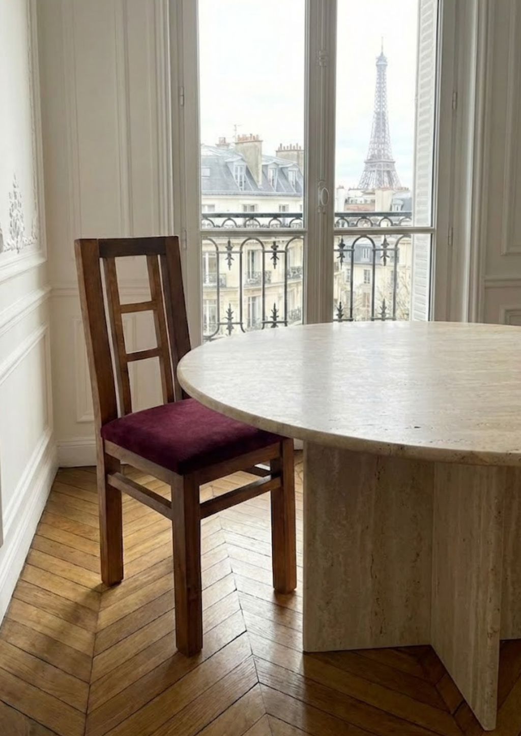 AMIZMIZ Chaise en noyer et tissu au choix