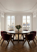 MARRAKECH Chaise en noyer et tissu au choix