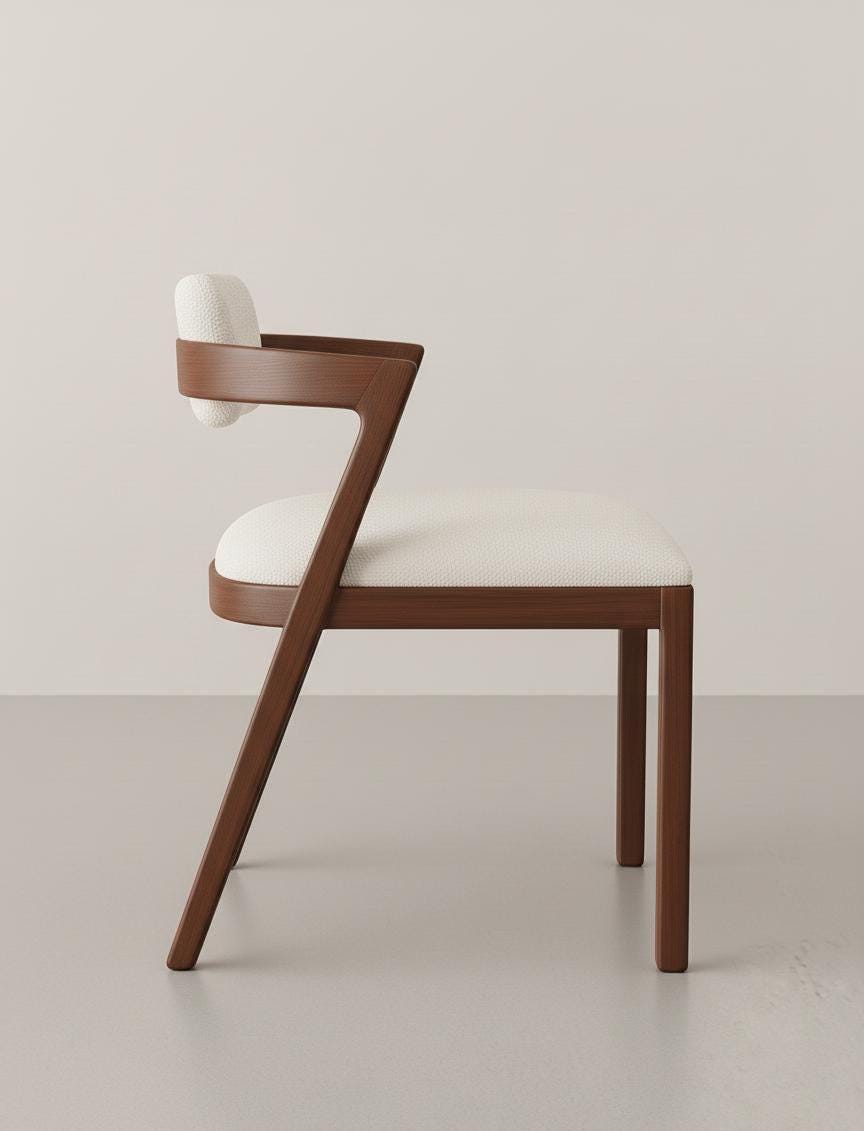 TANGER - Chaises en noyer ou hêtre