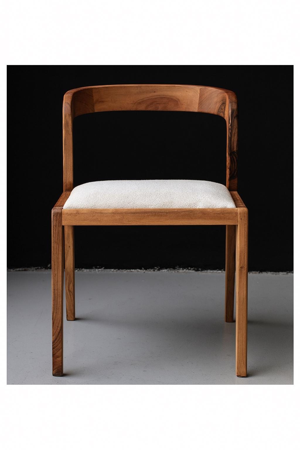 CASABLANCA - Chaise en noyer et bouclette