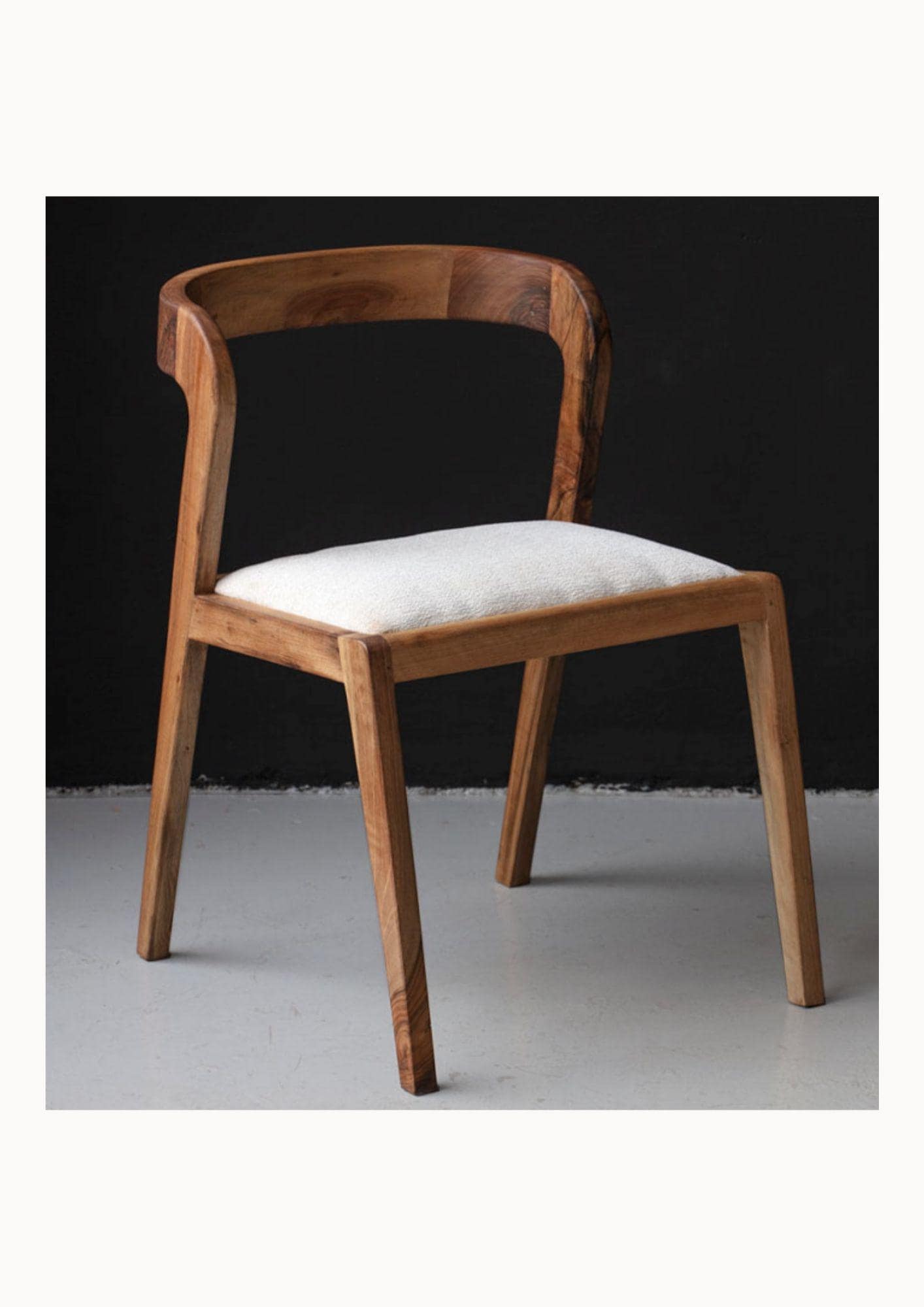 CASABLANCA - Chaise en noyer et bouclette