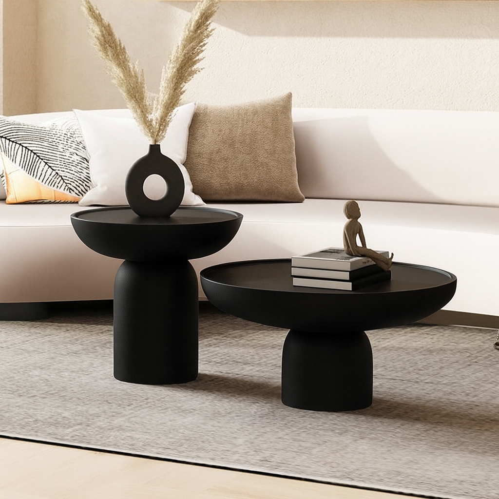 DUO Tables basses microciment poli