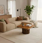 Table basse en noyer - Plateau en Zellige