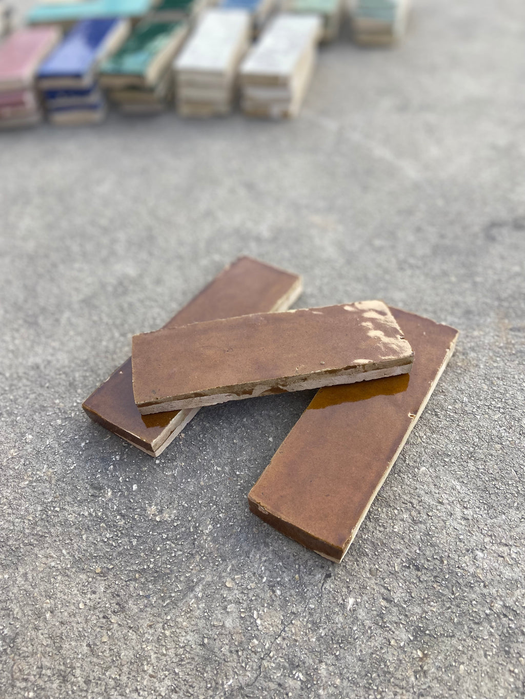 Zellige 15x5 cm - Caramel - Premium