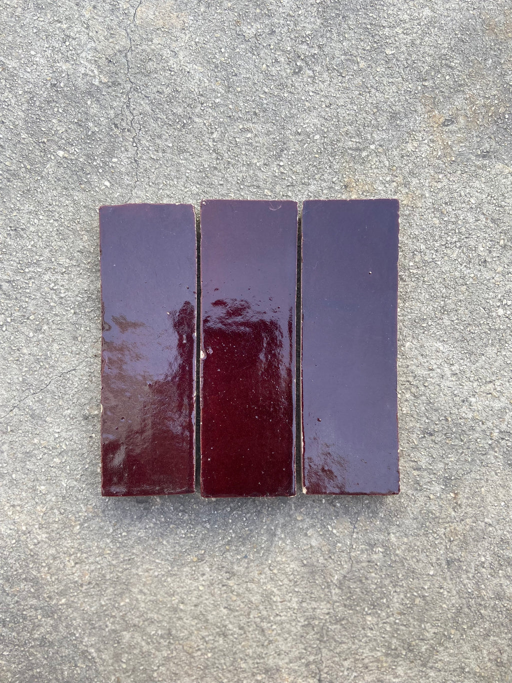 Zellige 15x5 cm - Bordeaux - Premium