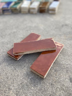 Zellige 15x5 cm - Rouge Chaud - Premium