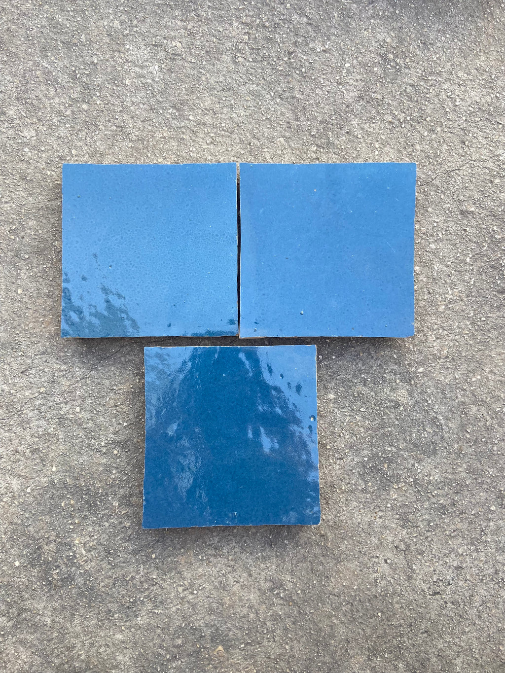 Zellige 10x10 cm - Bleu océan - Premium
