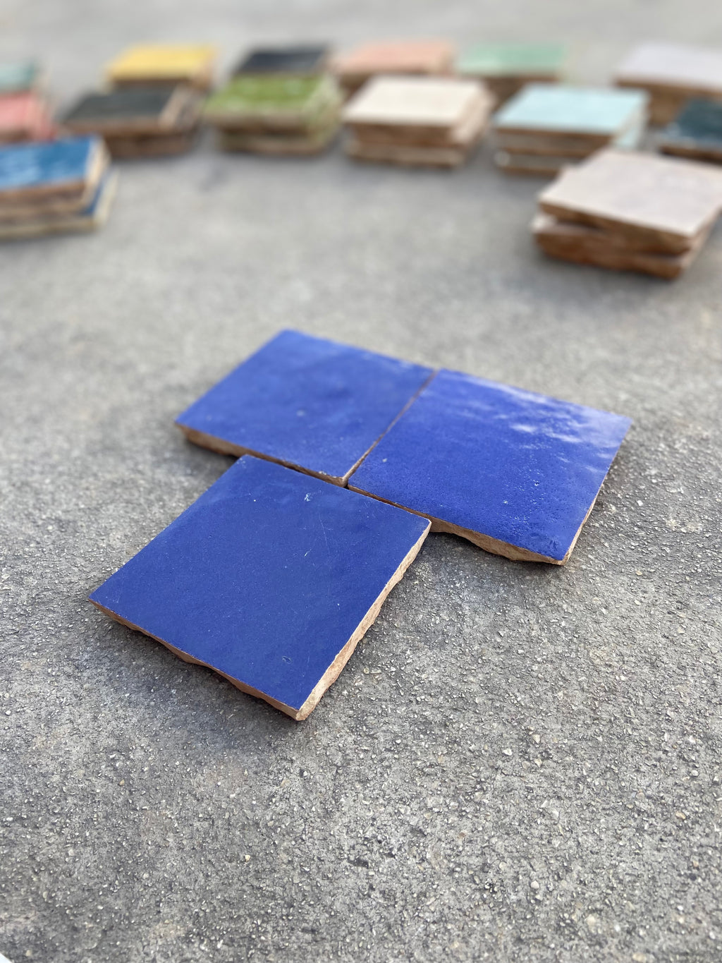 Zellige 10x10 cm - Bleu Majorelle - Premium