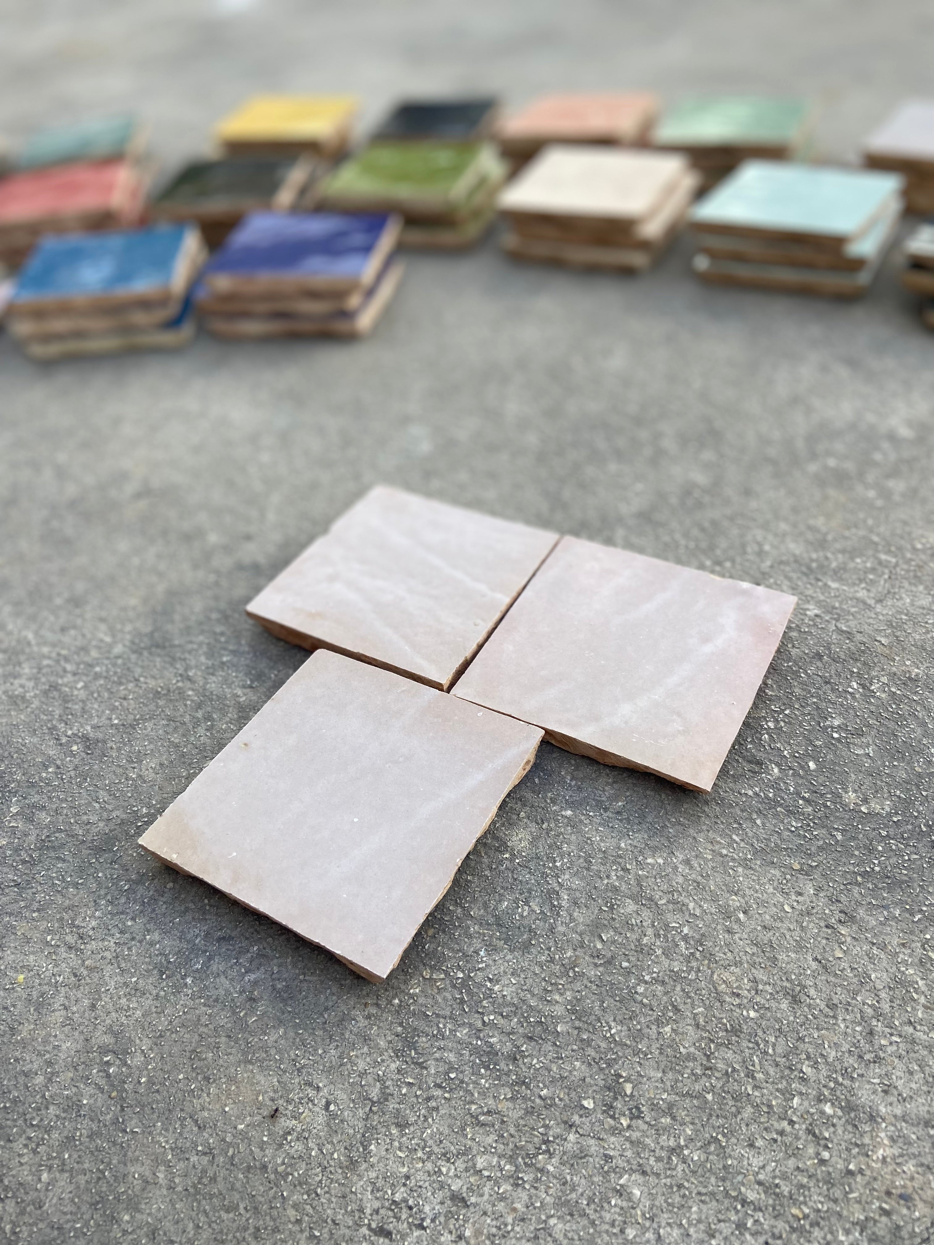 Zellige 10x10 cm - Beige - Premium