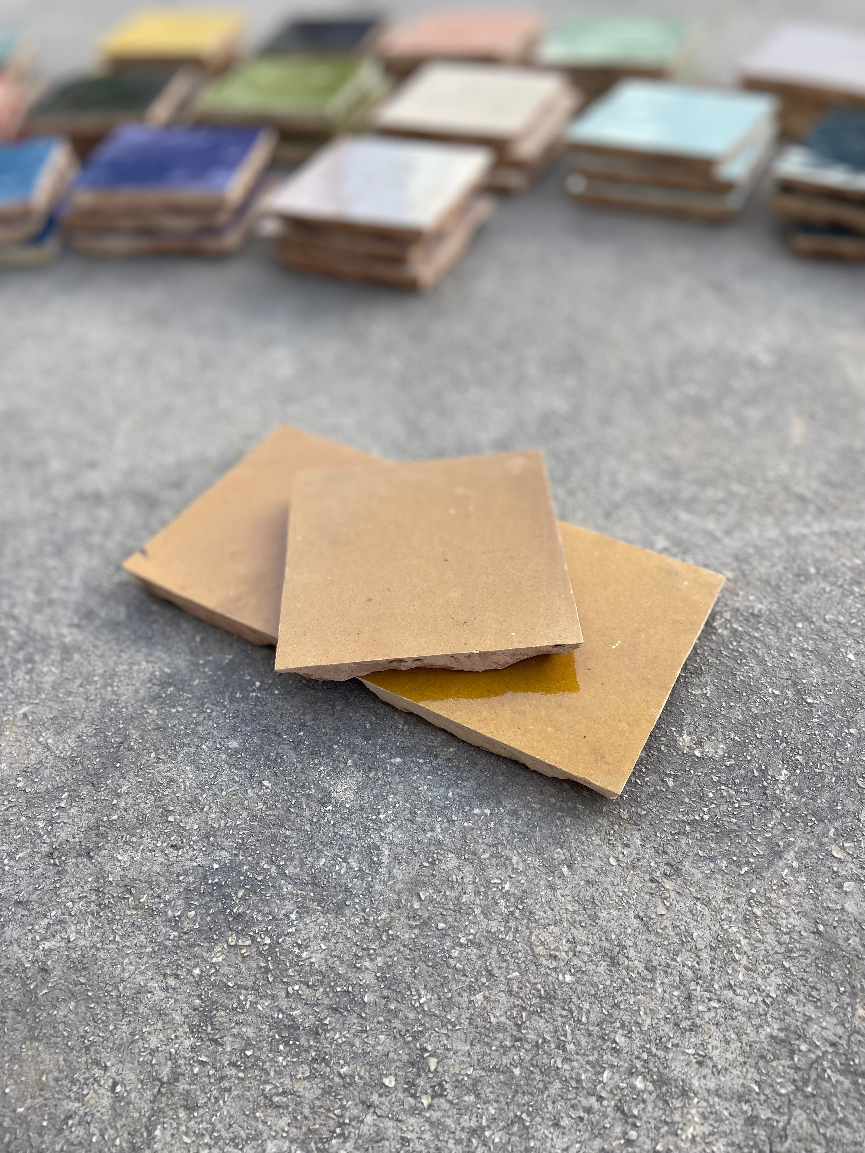 Zellige 10x10 cm - Caramel - Premium