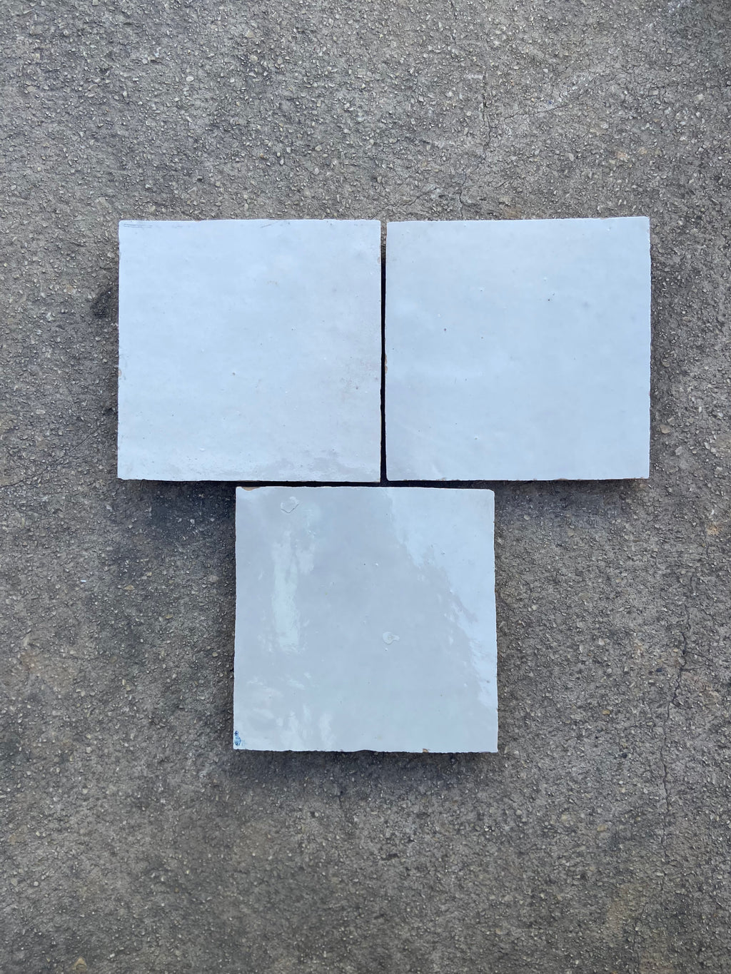 Zellige 10x10 cm - Blanc cassé - Premium
