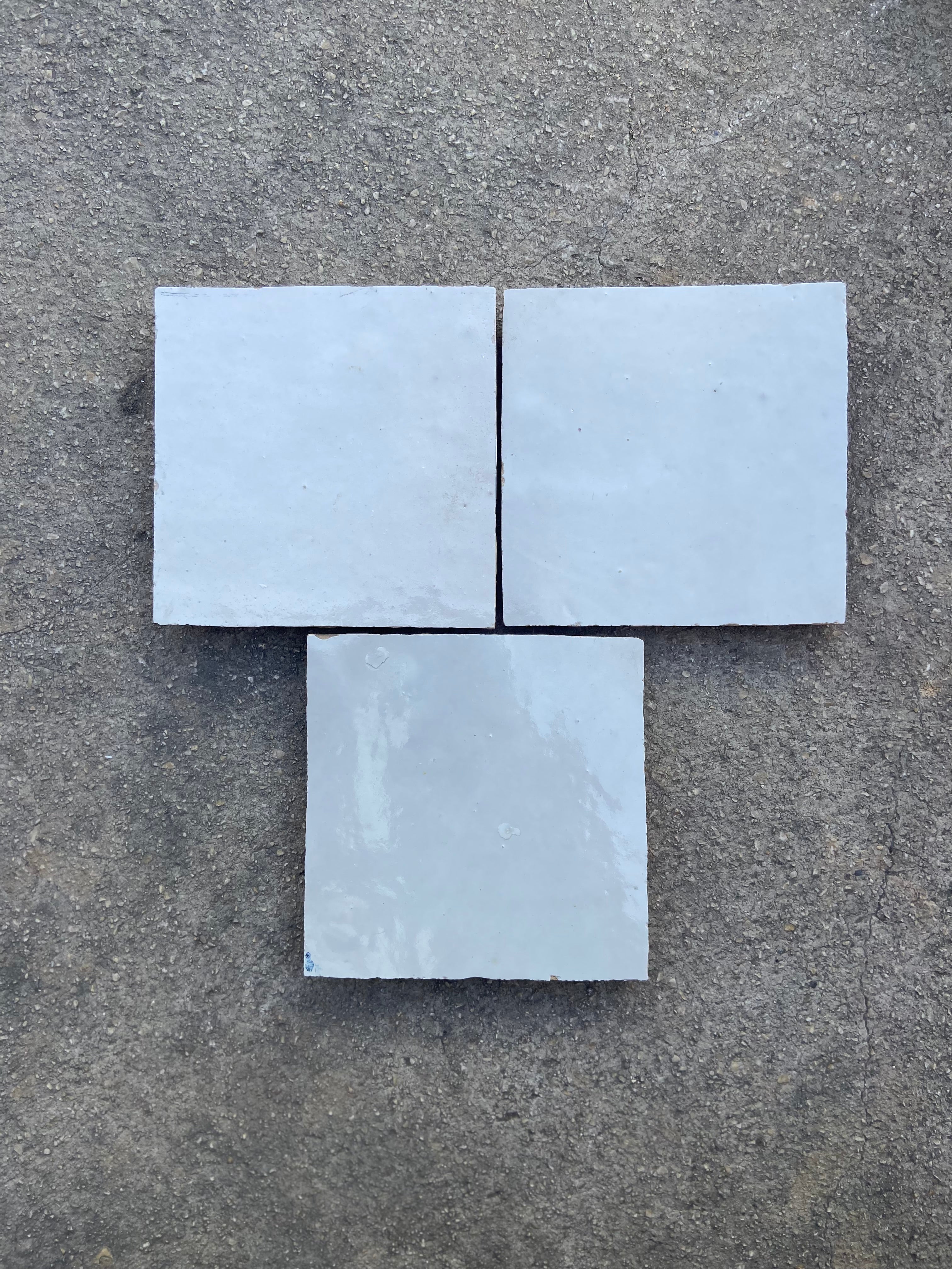 Zellige 10x10 cm - Blanc cassé - Premium