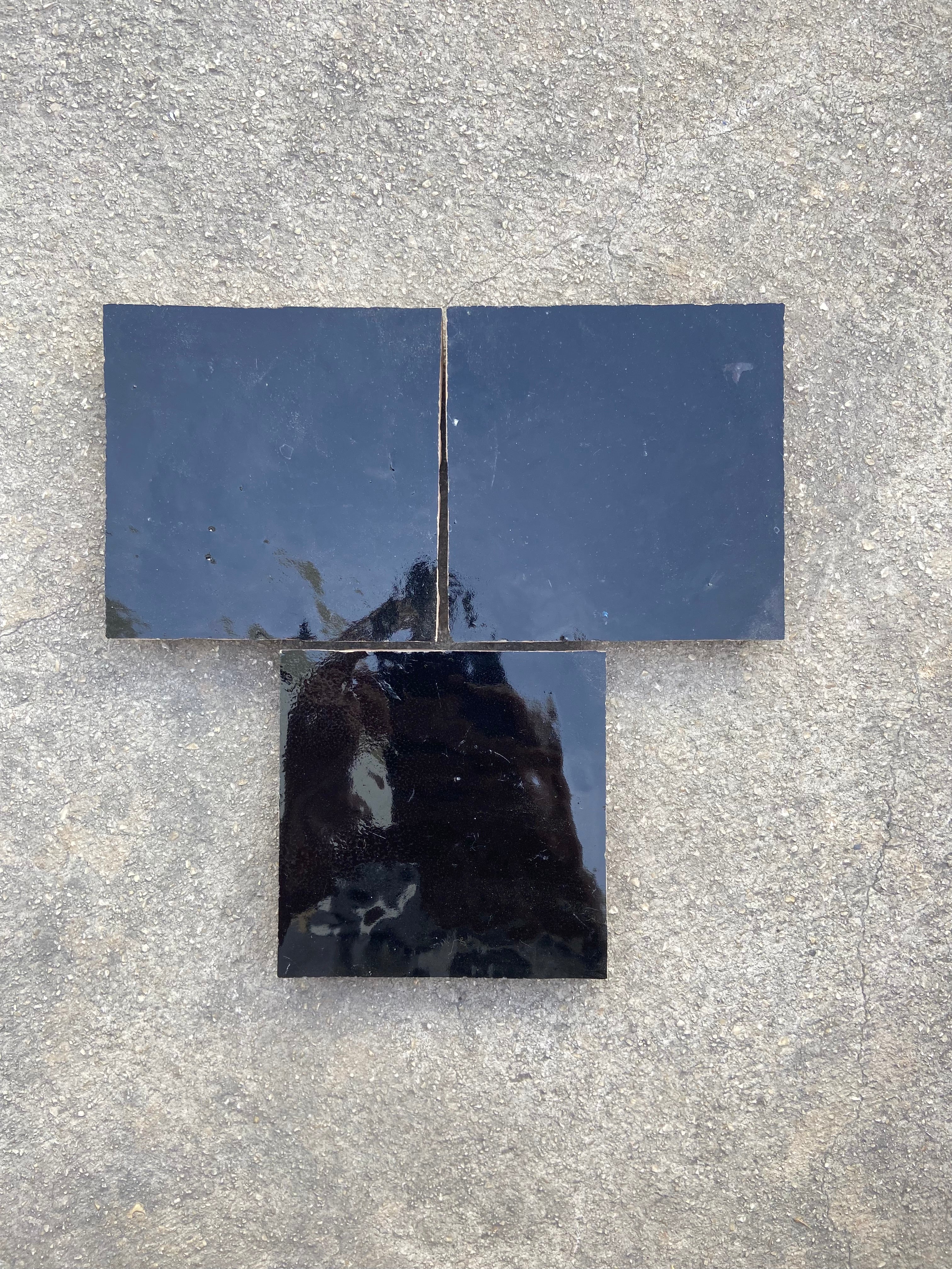 Zellige 10x10 cm - Noir - Premium