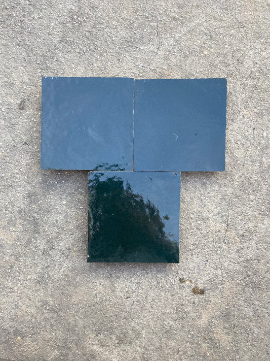 Zellige 10x10 cm - Bleu nuit - Premium