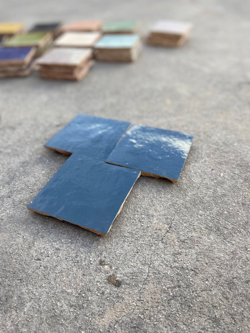 Zellige Design Numeric Zellige 10x10 cm Bleu nuit – ZELDI HOME DESIGN