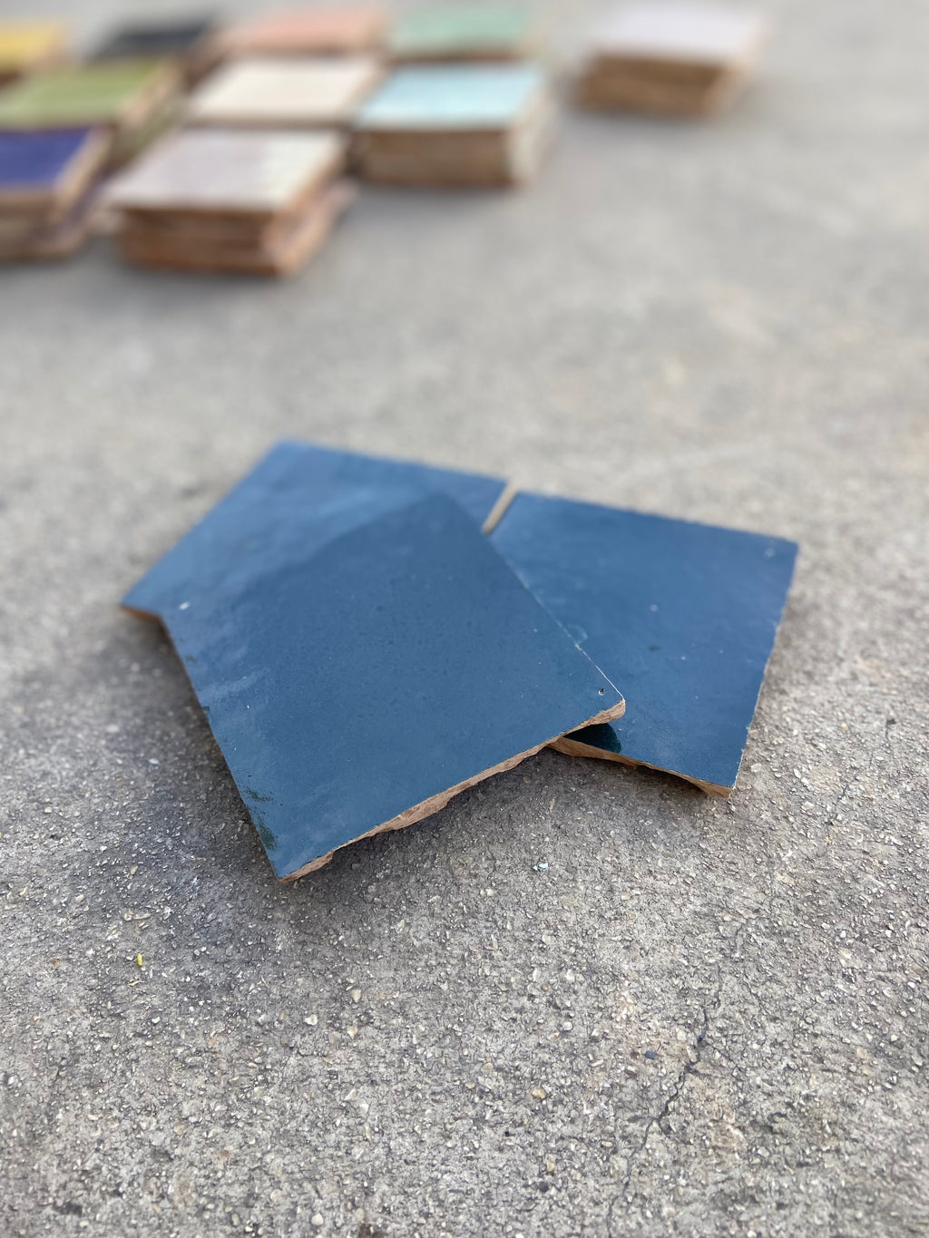 Zellige 10x10 cm - Bleu nuit - Premium