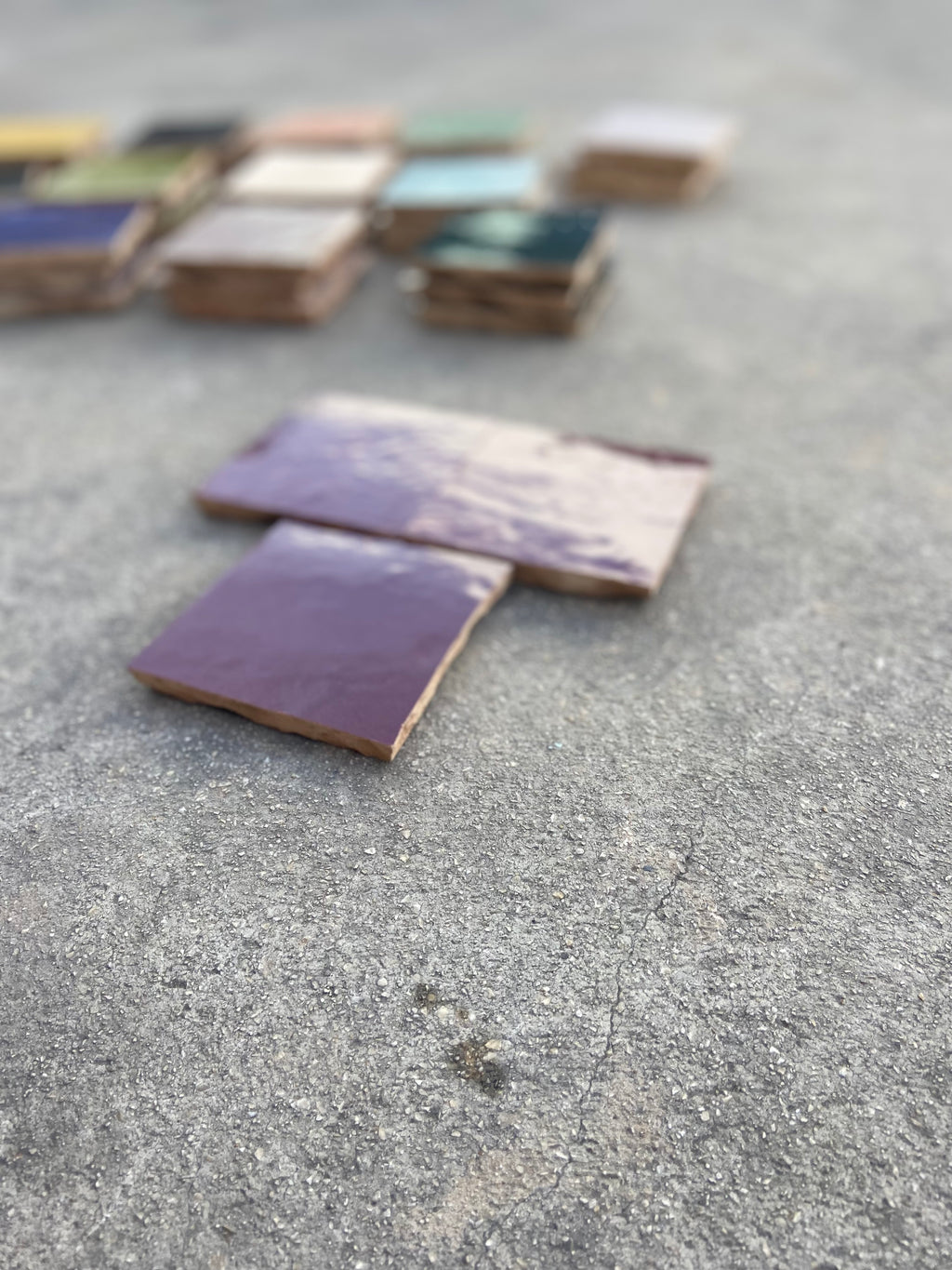 Zellige 10x10 cm - Bordeaux - Premium