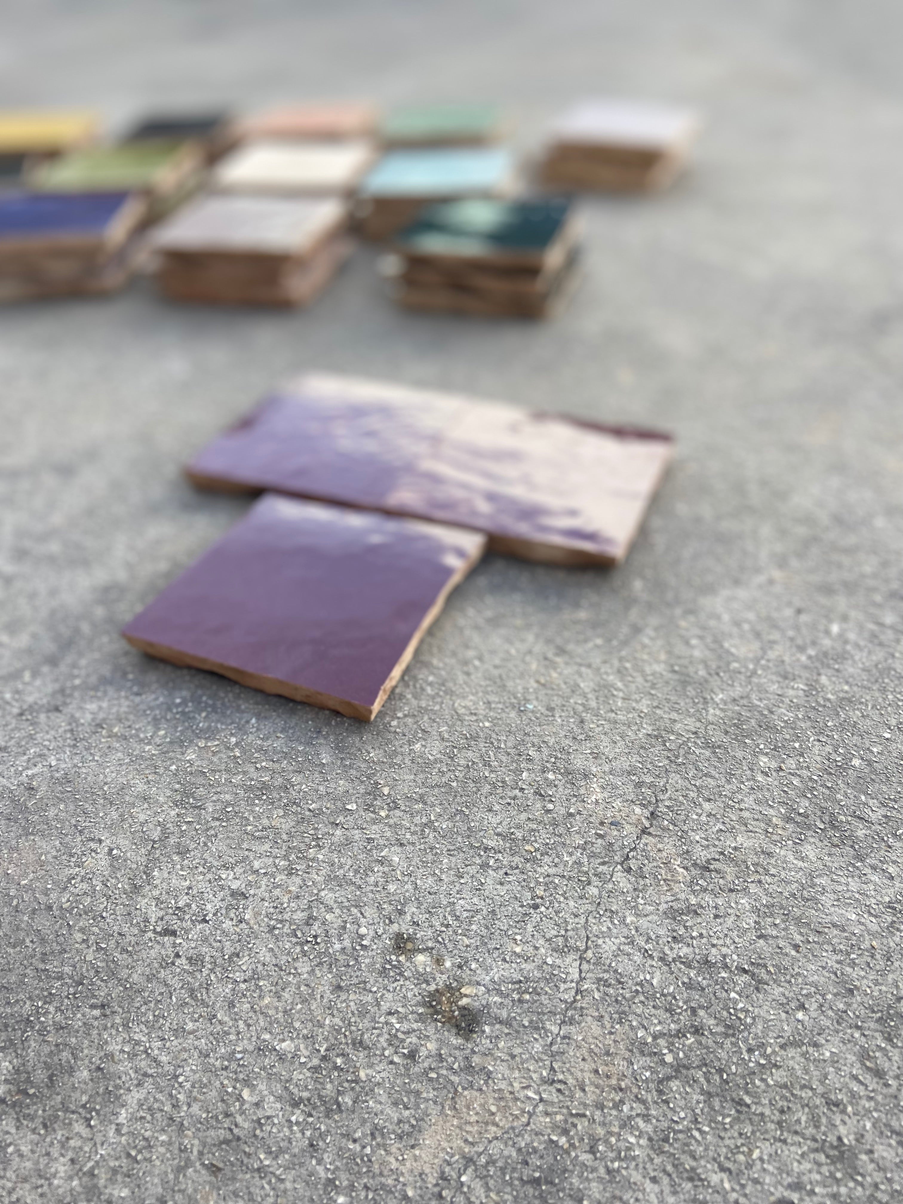 Zellige 10x10 cm - Bordeaux - Premium