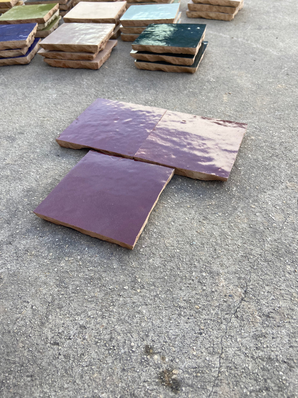 Zellige 10x10 cm - Bordeaux - Premium