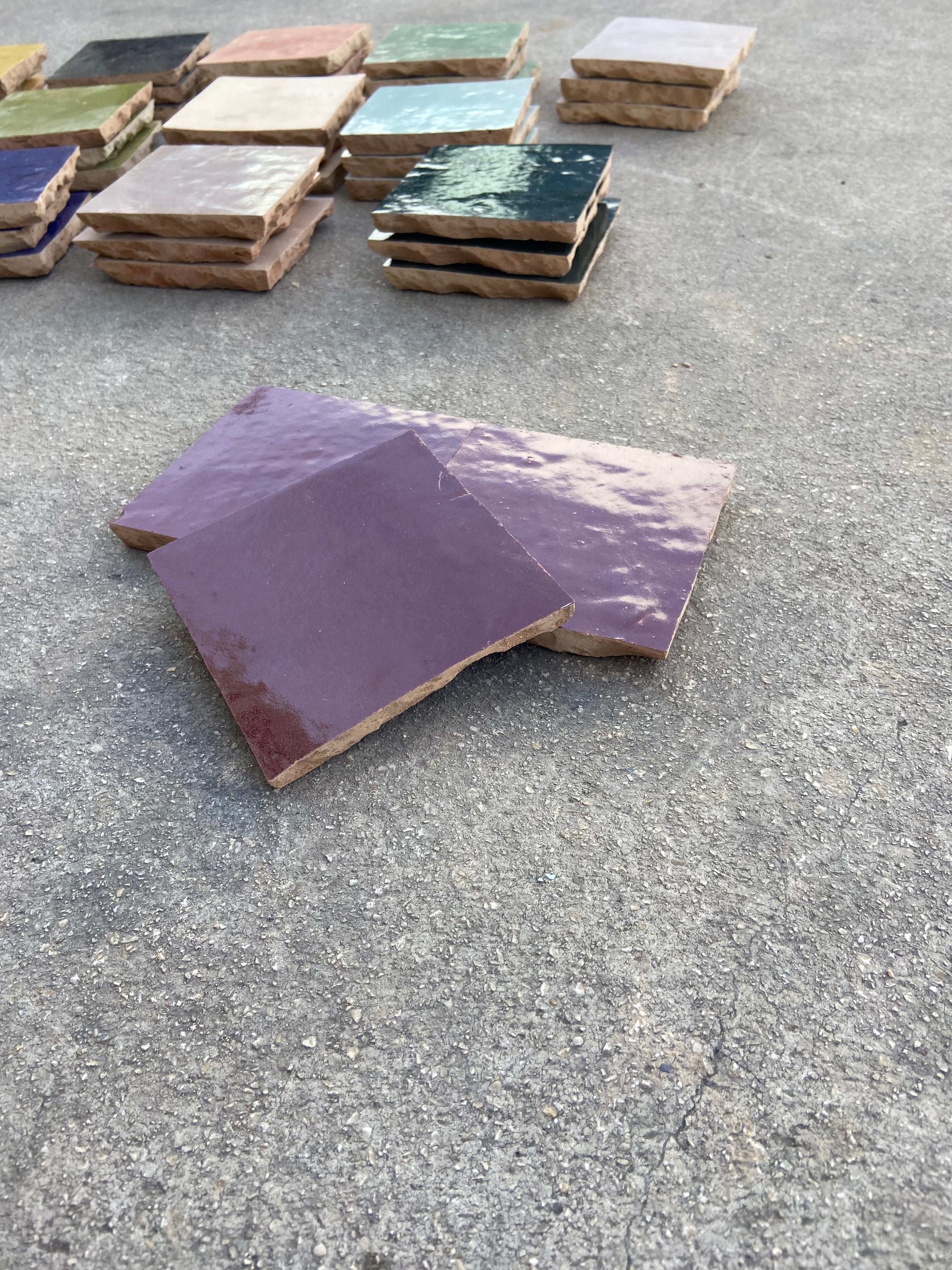 Zellige 10x10 cm - Bordeaux - Premium