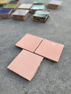 Zellige 10x10 cm - Rose pale - Premium