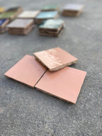 Zellige 10x10 cm - Rose pale - Premium