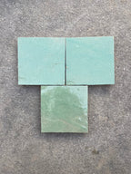 Zellige 10x10 cm - Vert Orient - Premium