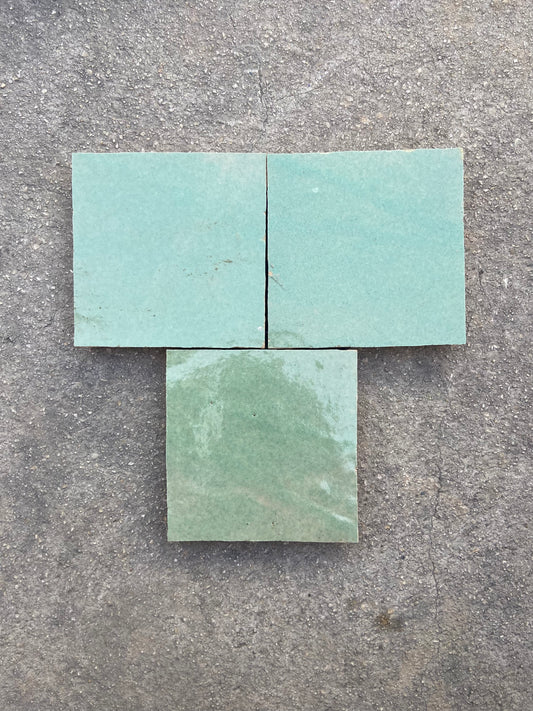 Zellige 10x10 cm - Vert Orient - Premium