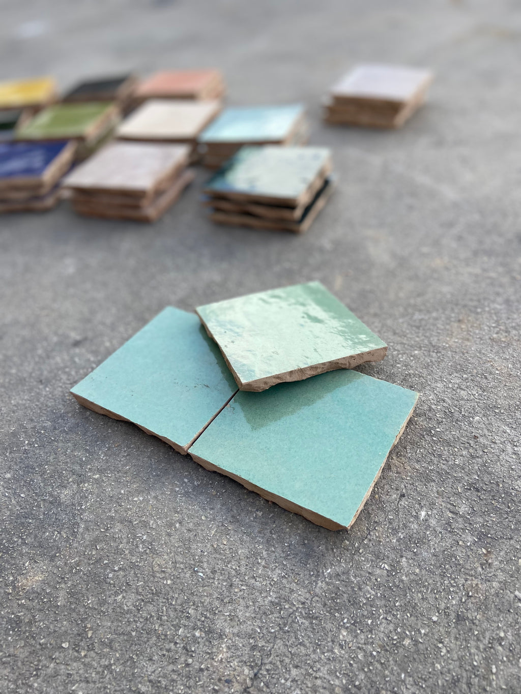 Zellige 10x10 cm - Vert Orient - Premium