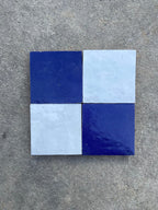 Zellige 10x10 cm - Vert Blanc Bleu Naturel Mosaïque