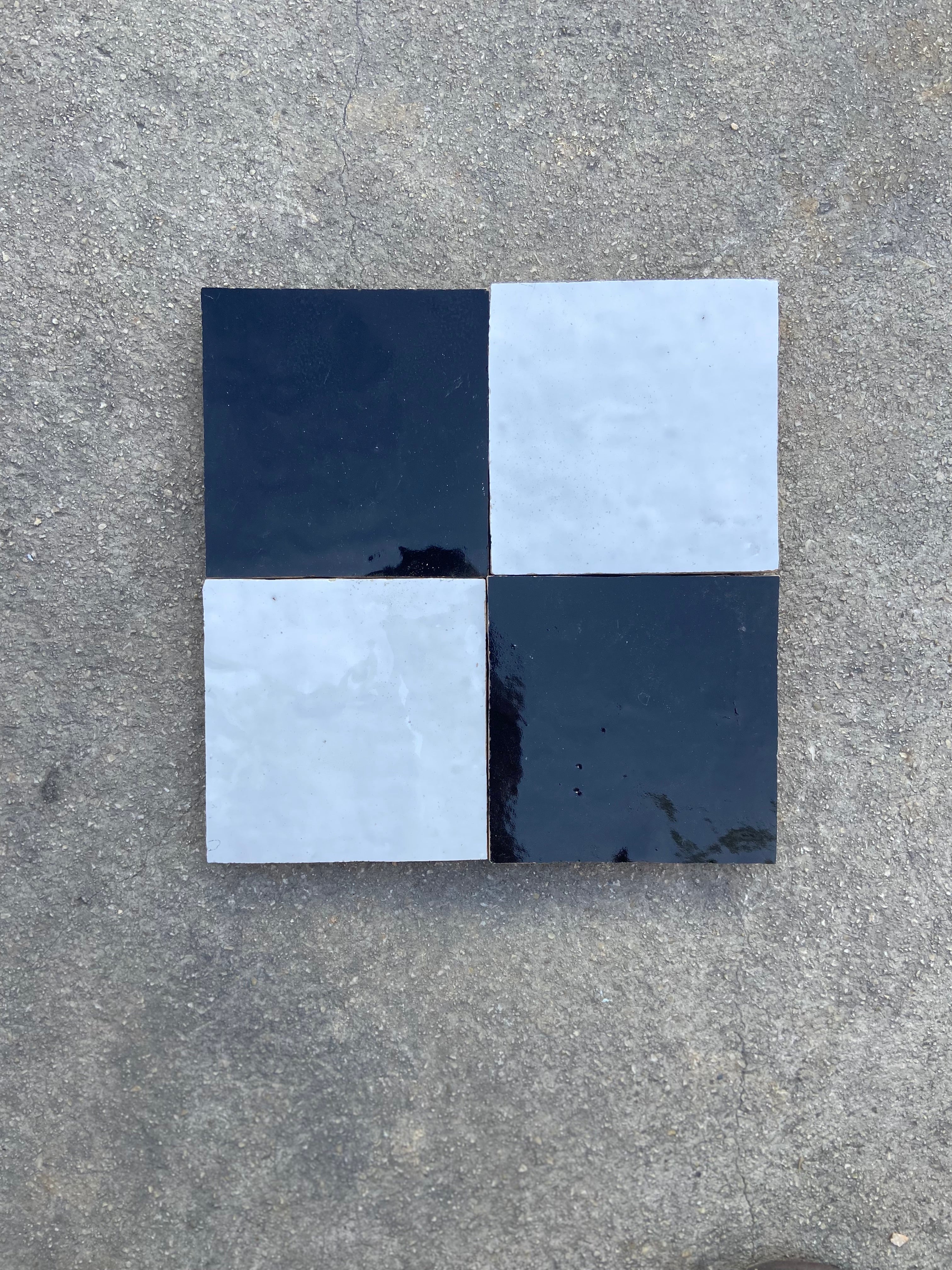 Zellige 10x10 cm - Vert Blanc Bleu Naturel Mosaïque
