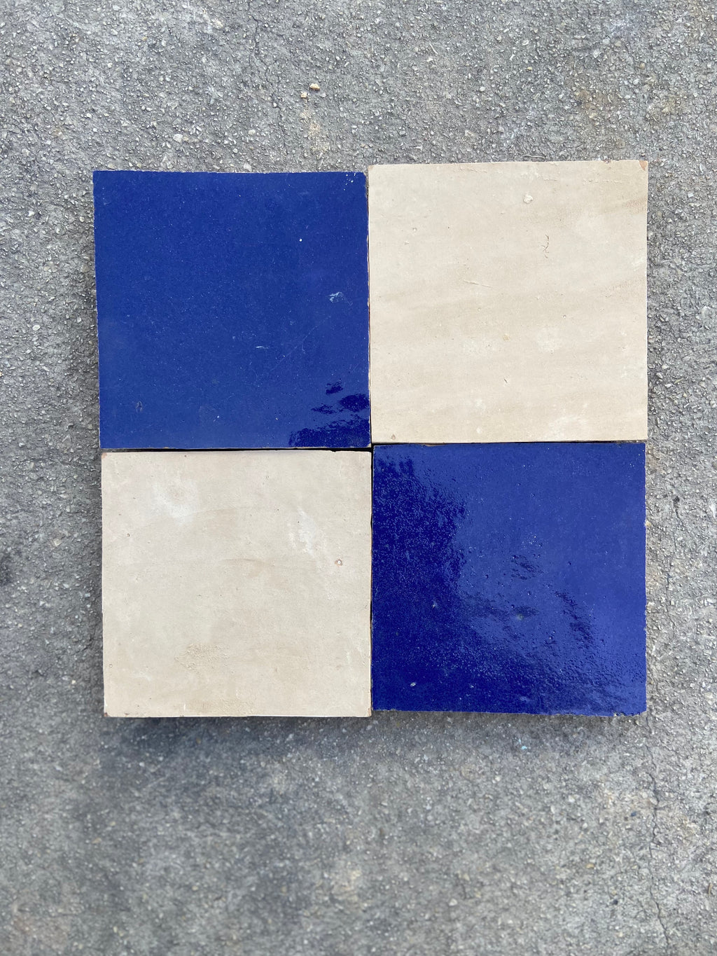 Zellige 10x10 cm - Vert Blanc Bleu Naturel Mosaïque
