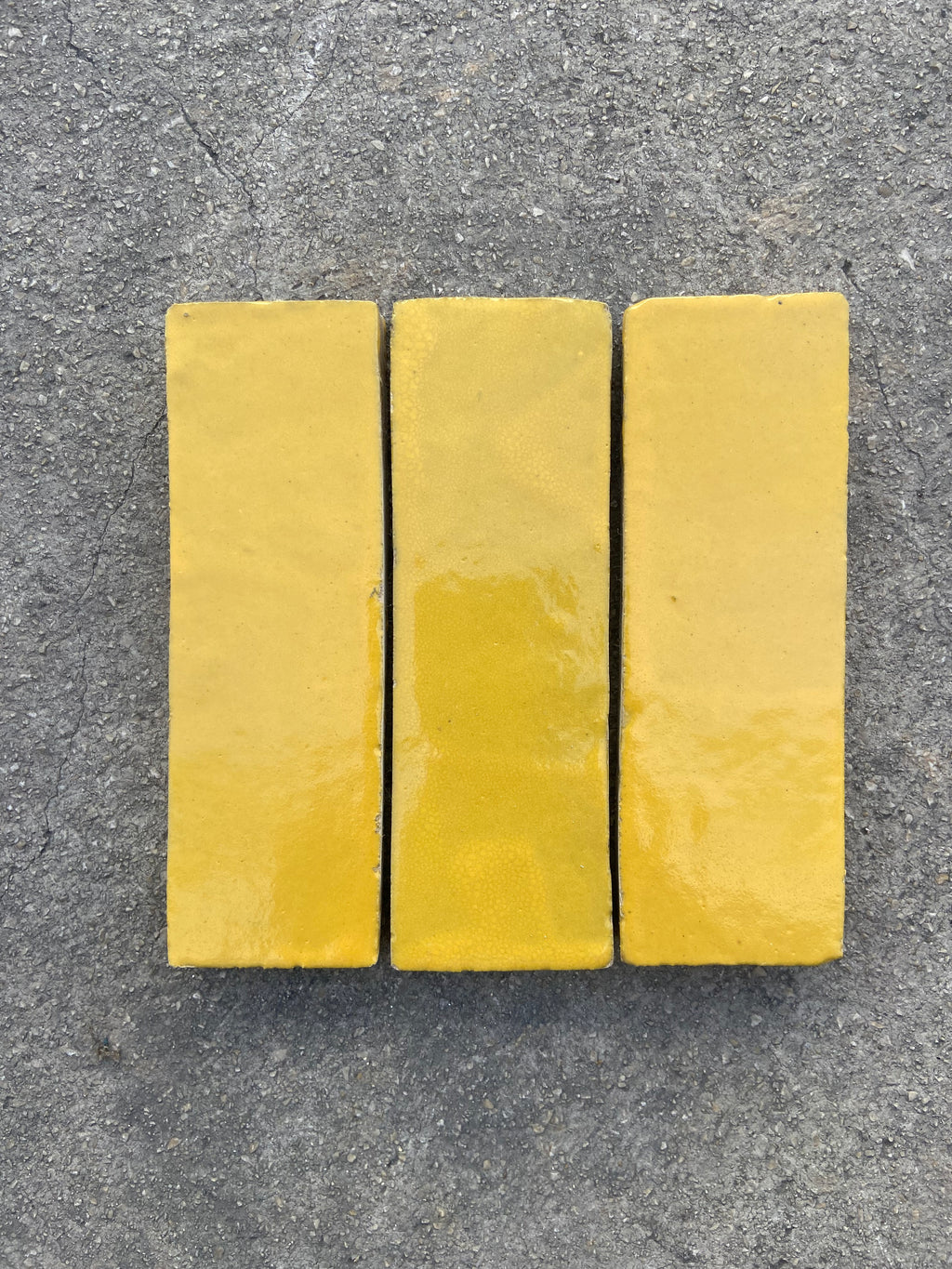Zellige 15x5 cm - Jaune Moutarde - Premium