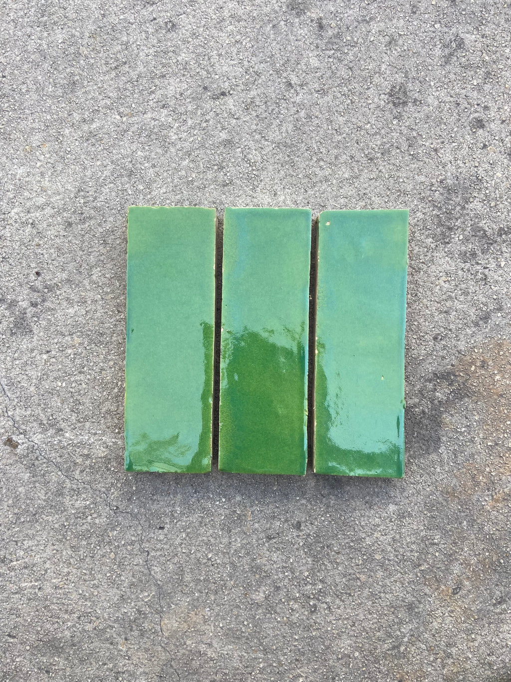 Zellige 15x5 cm - Vert Jardin - Premium