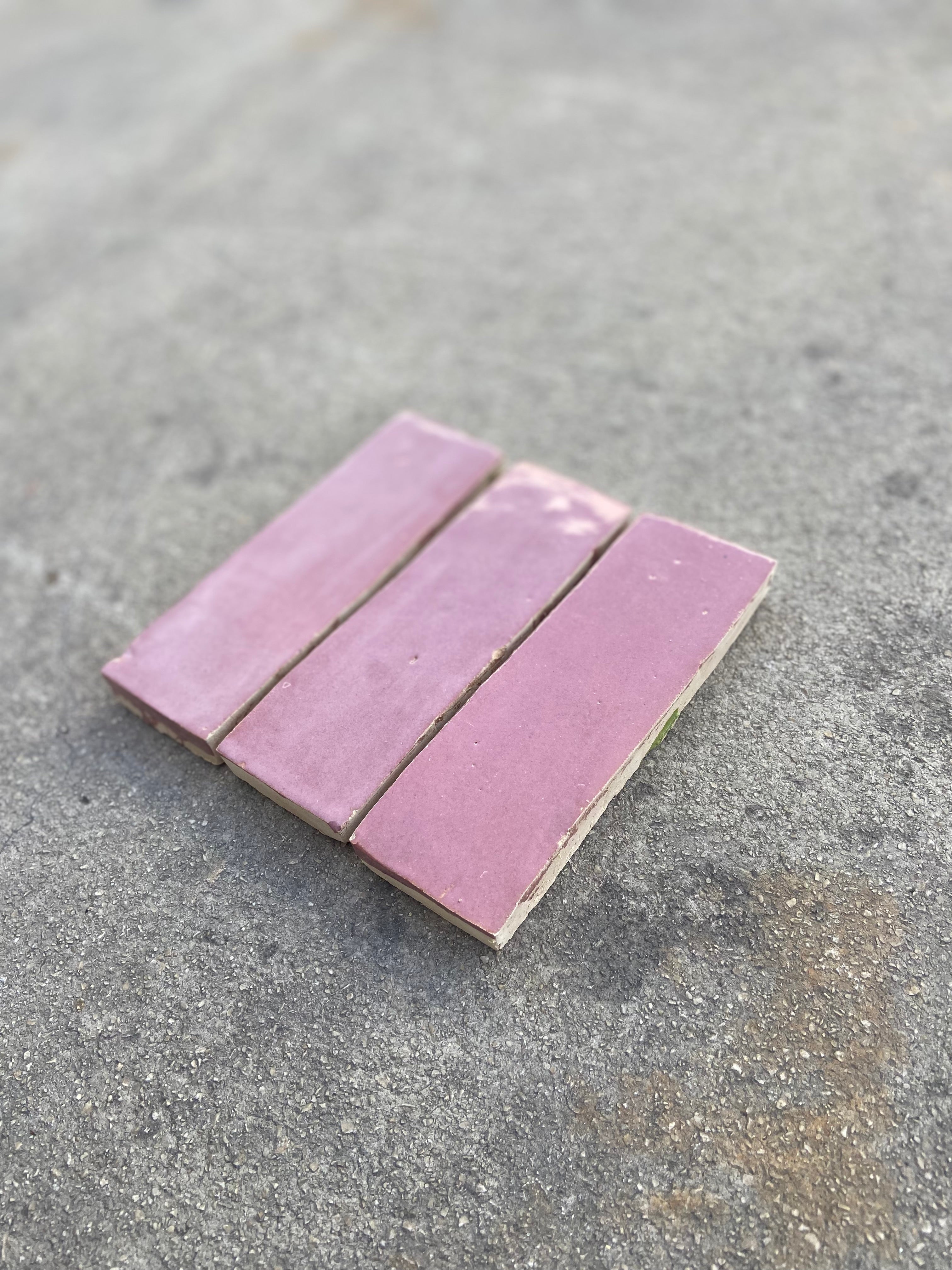 Zellige 15x5 cm - Rose Ambré - Premium