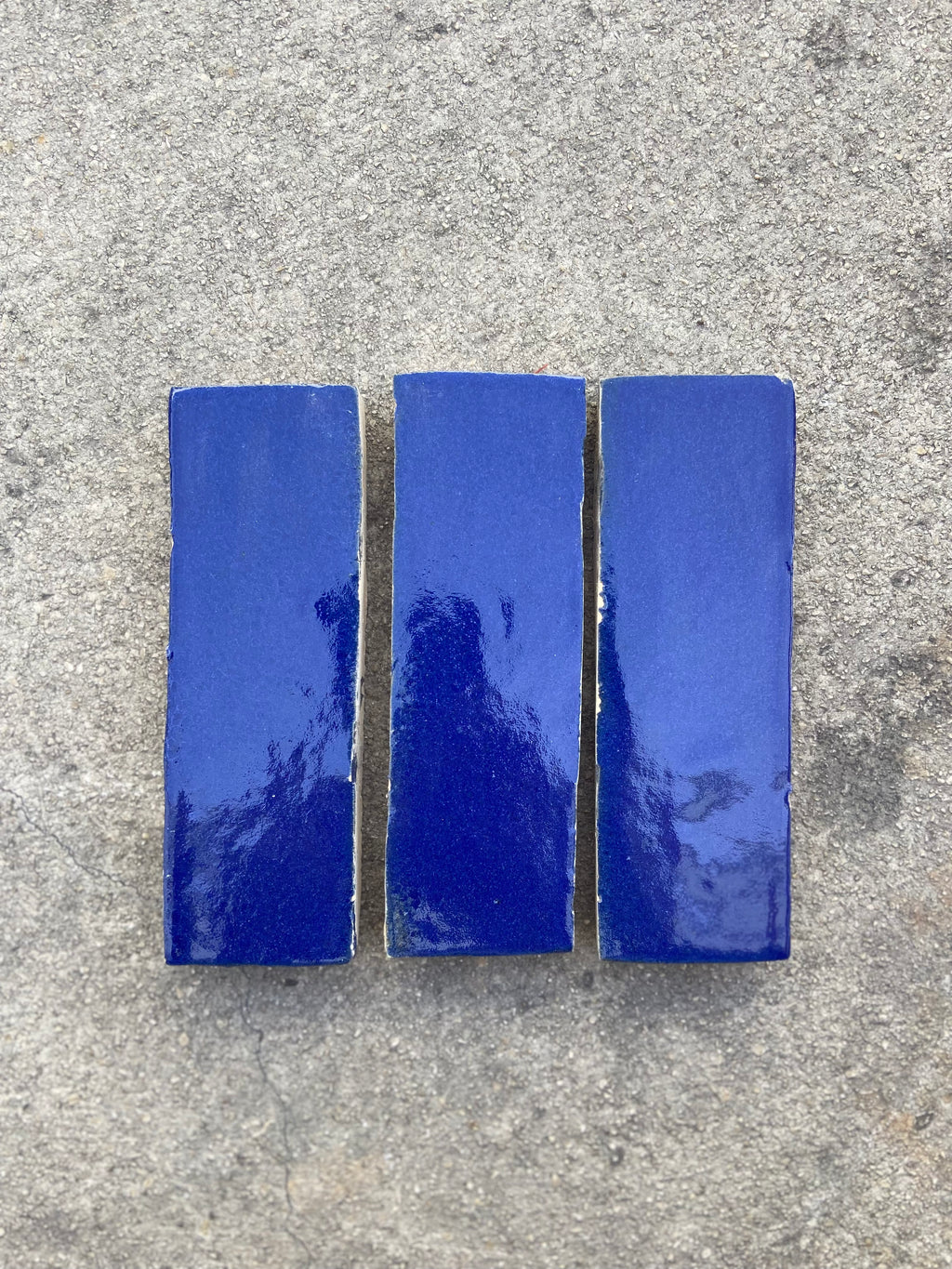 Zellige 15x5 cm - Bleu Majorelle - Premium