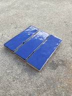 Zellige 15x5 cm - Bleu Majorelle - Premium