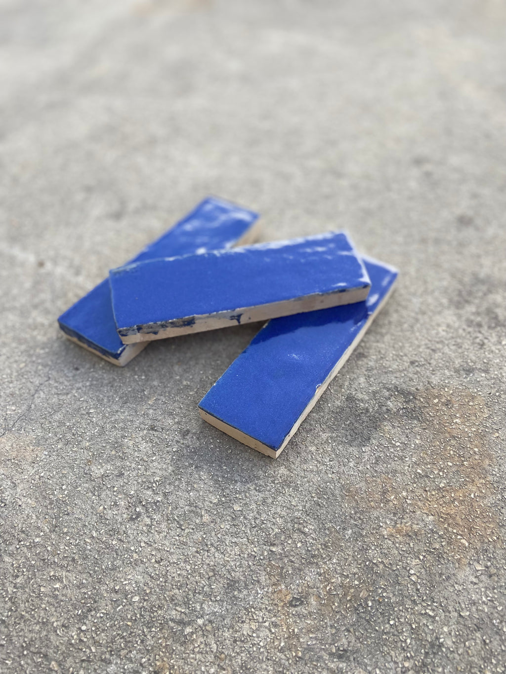 Zellige 15x5 cm - Bleu Majorelle - Premium