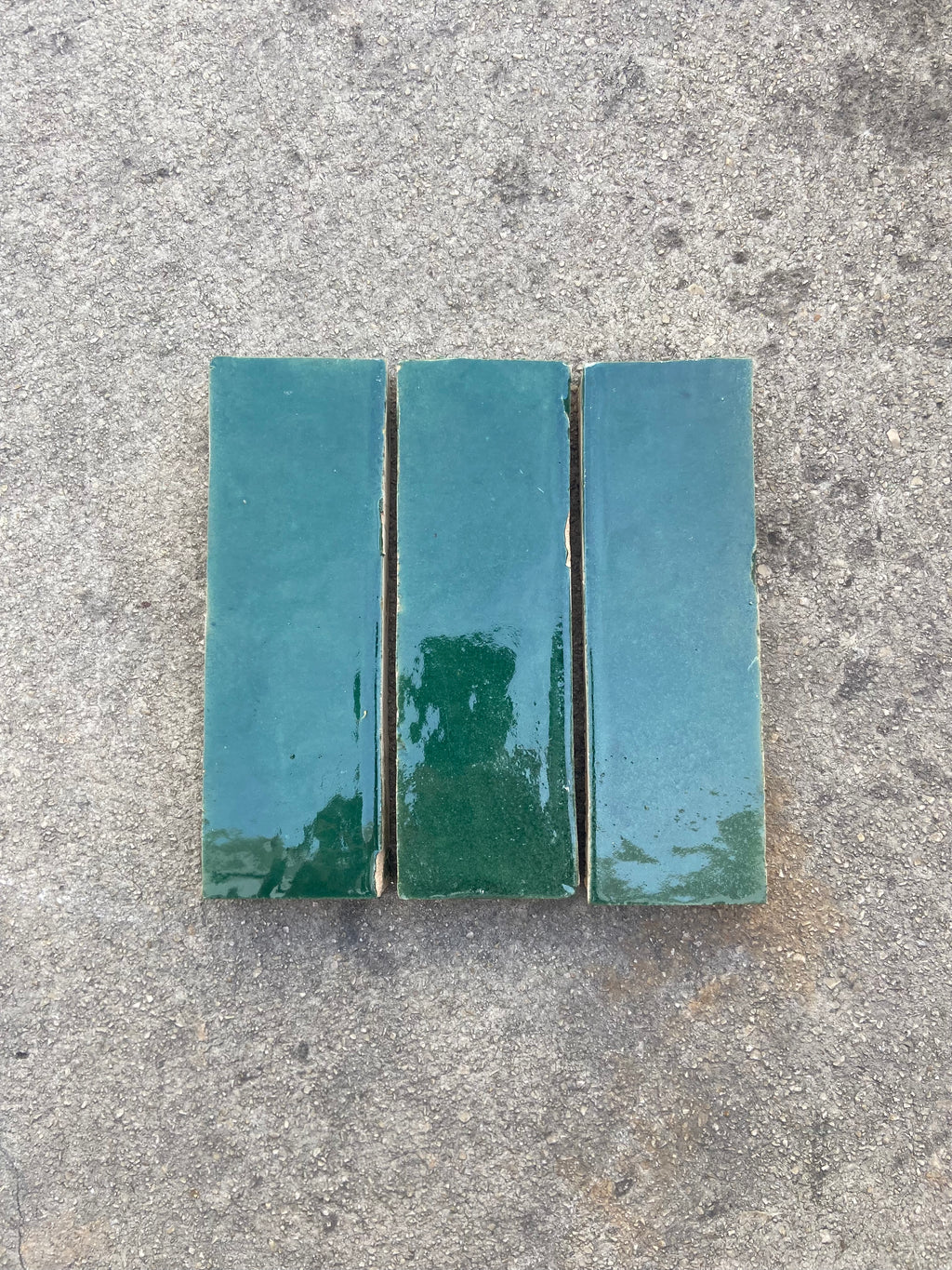 Zellige 15x5 cm - Vert de Fès - Premium