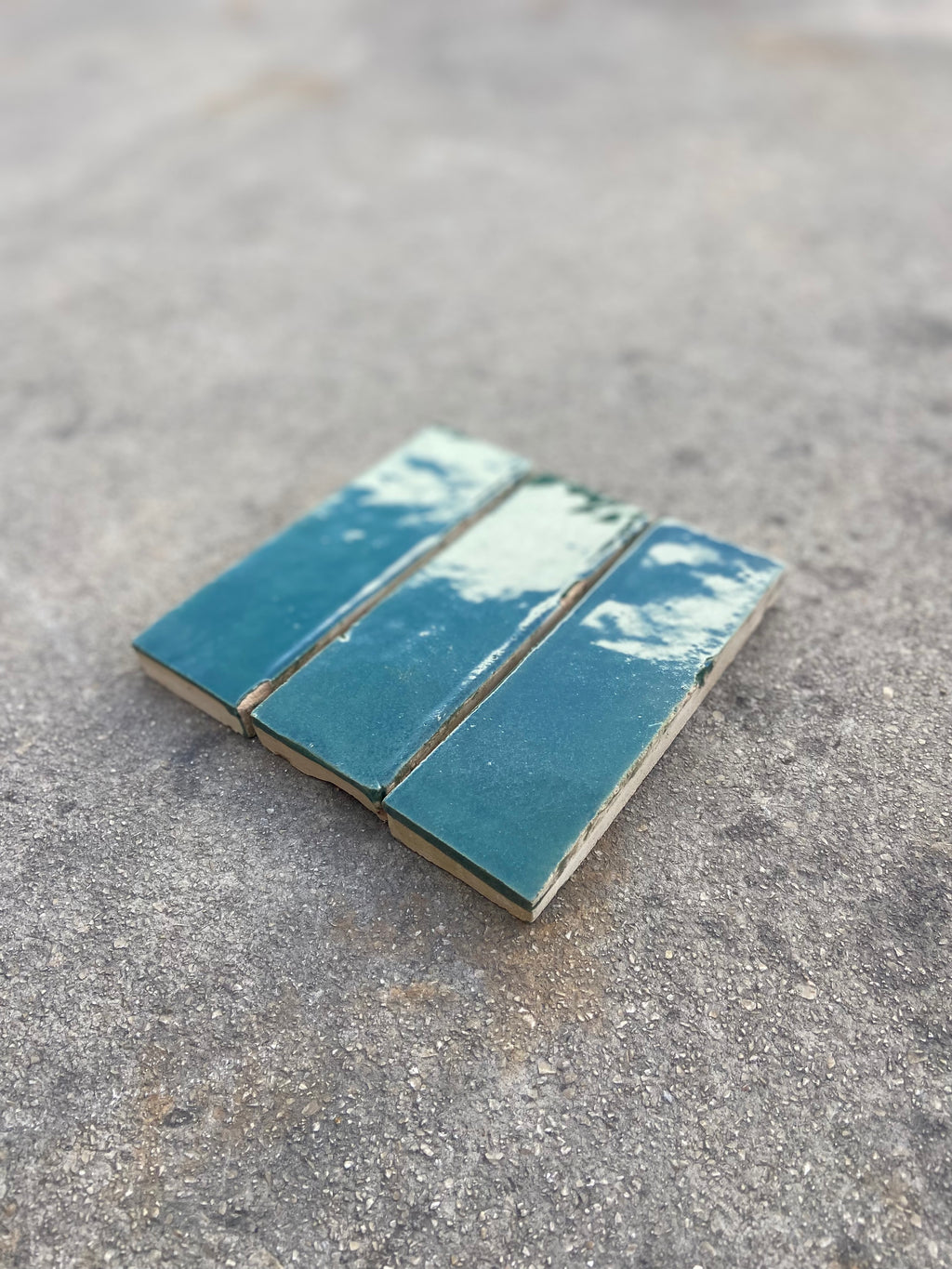 Zellige 15x5 cm - Vert de Fès - Premium