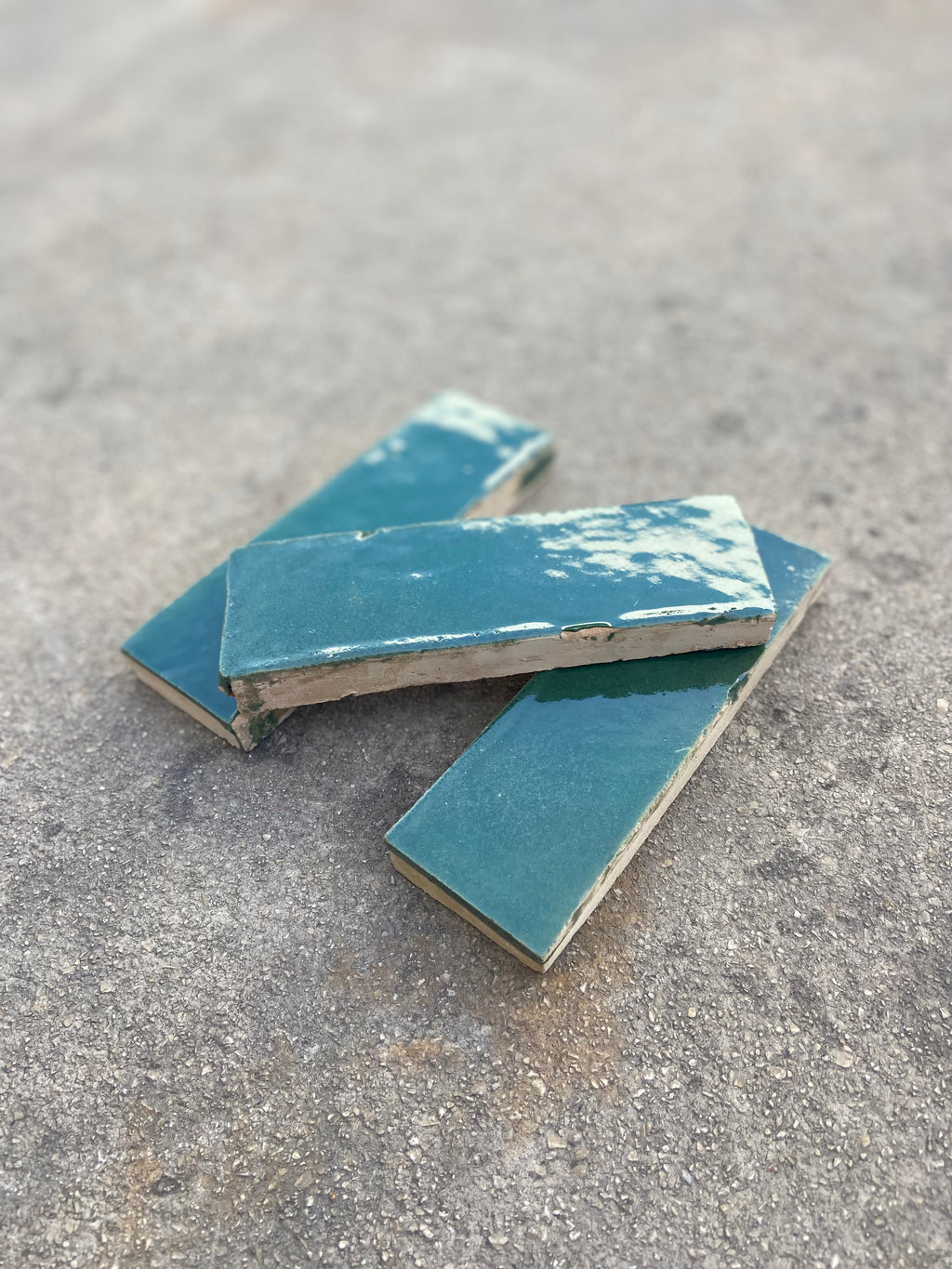 Zellige 15x5 cm - Vert de Fès - Premium