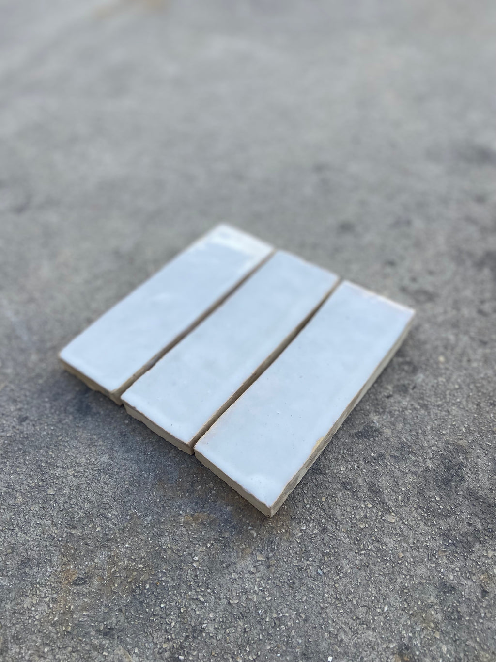 Zellige 15x5 cm - Blanc foncé - Premium