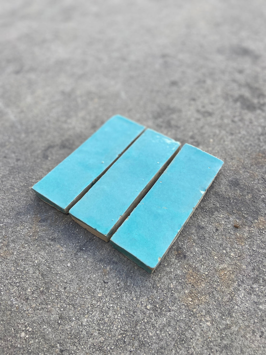 Zellige 15x5 cm - Bleu Ibiza - Premium