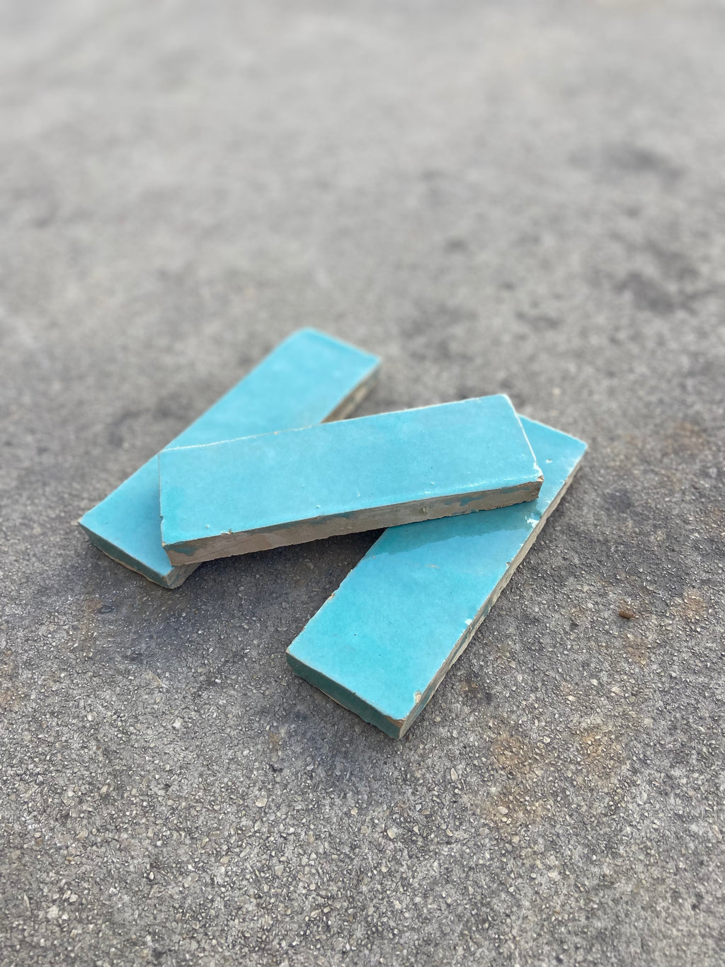 Zellige 15x5 cm - Bleu Ibiza - Premium