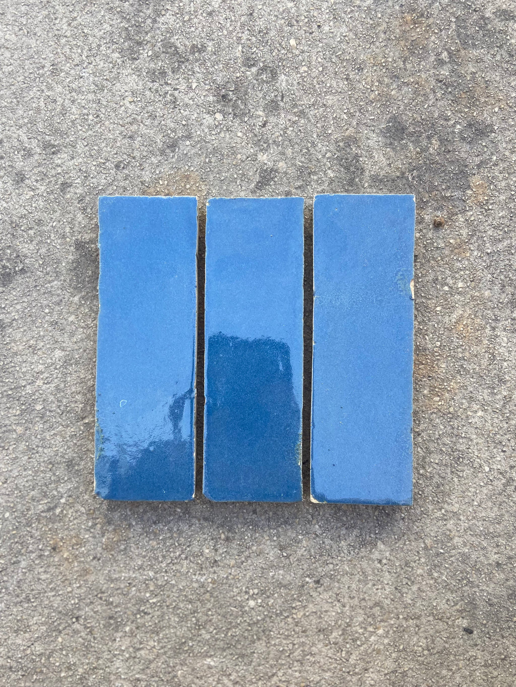 Zellige 15x5 cm - Bleu Océan - Premium