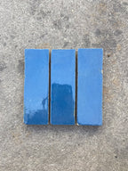 Zellige 15x5 cm - Bleu Océan - Premium