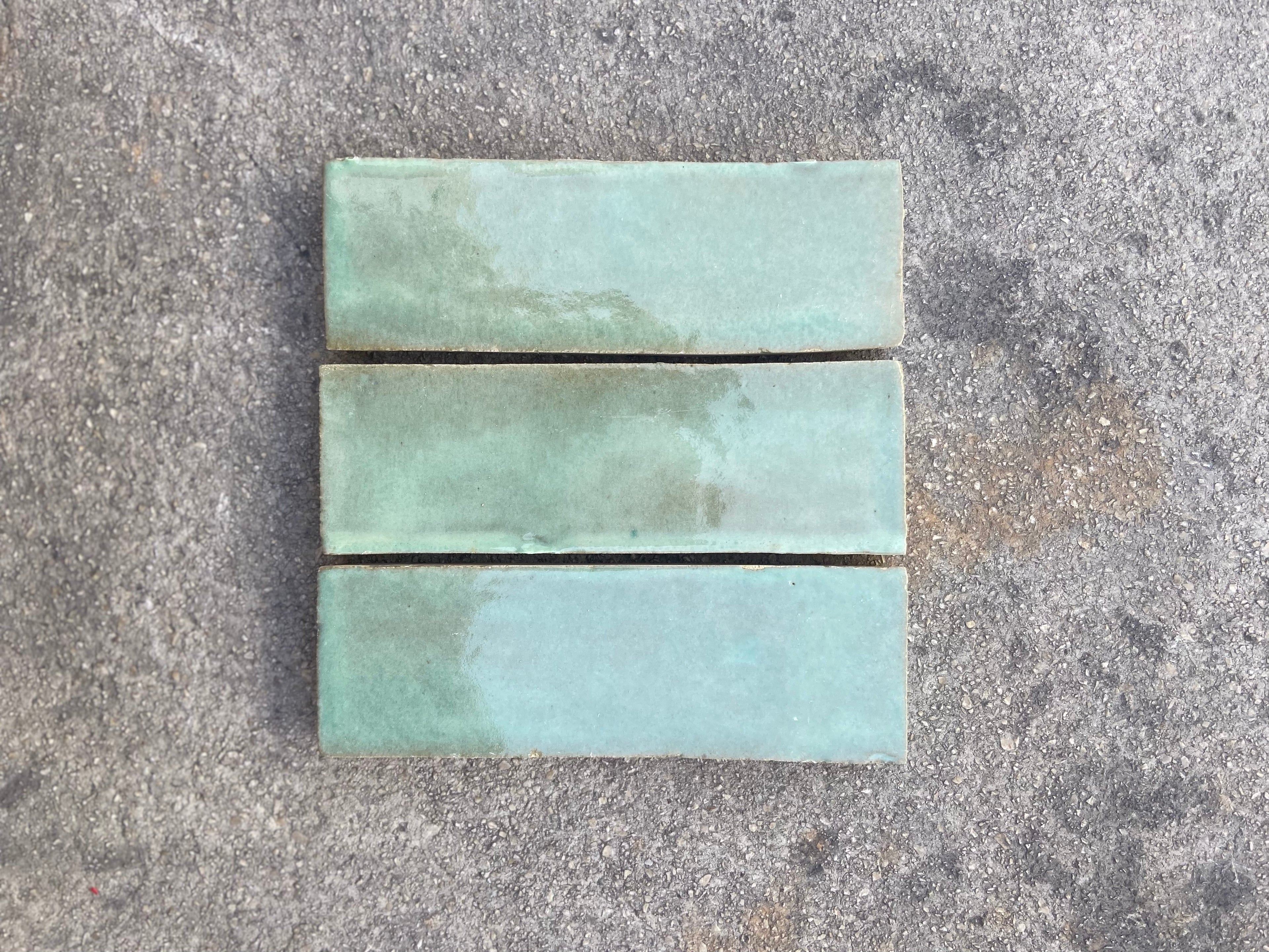 Zellige 15x5 cm - Vert Orient - Premium