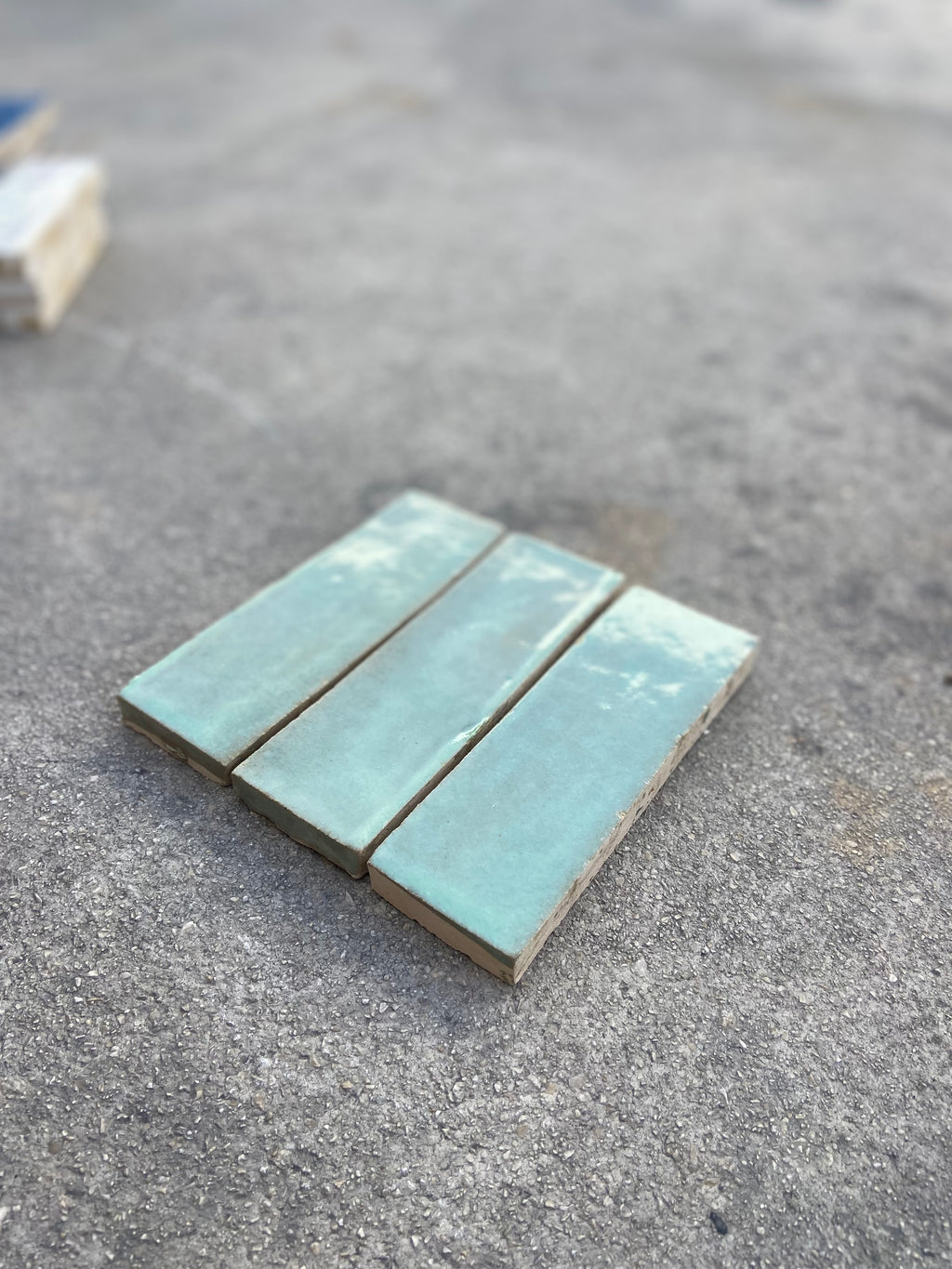 Zellige 15x5 cm - Vert Orient - Premium