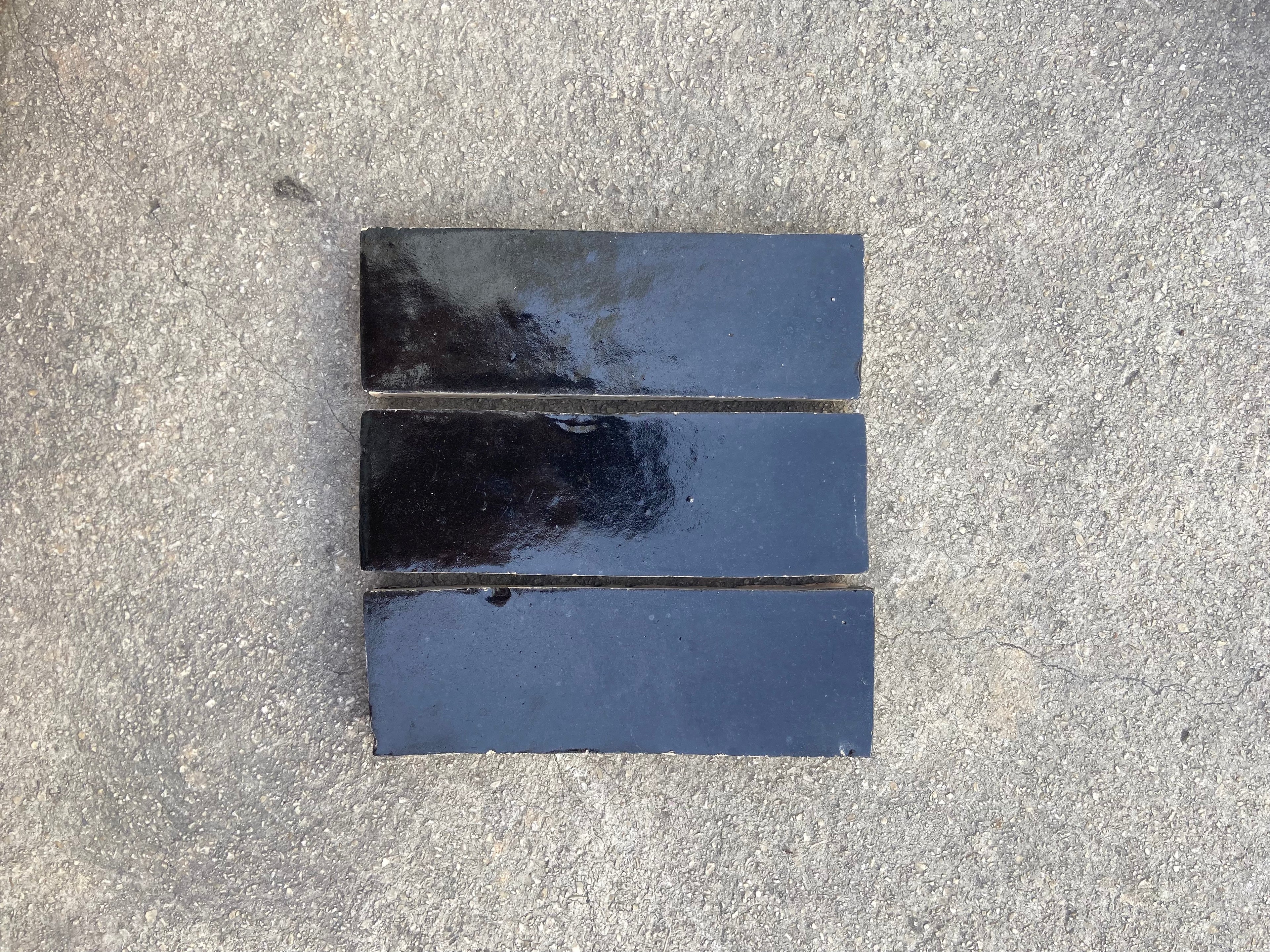 Zellige 15x5 cm - Noir - Premium