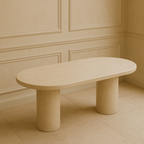 Table en microfibre de ciment ciré